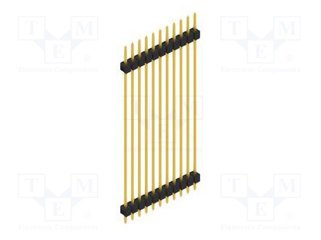 Connector: pin strips; pin header; male; PIN: 11; 2.54mm; THT; 1x11