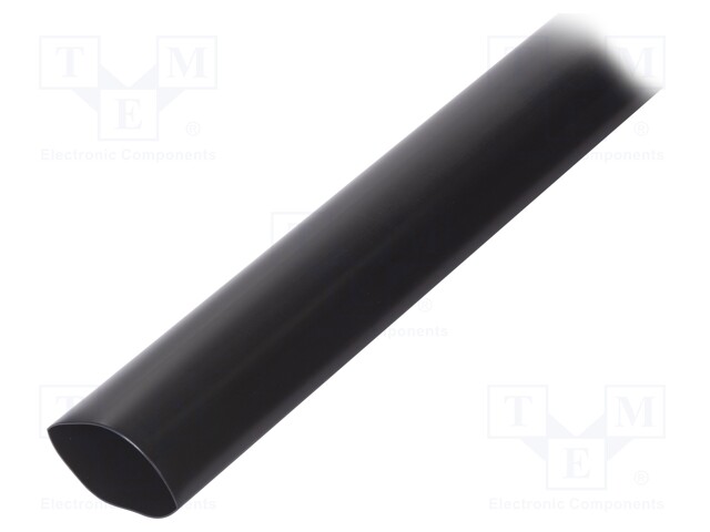 Heat shrink sleeve; glued; 63mm; L: 1m; black; Temp: -25÷125°C