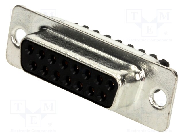 D-Sub; PIN: 15; plug; female; screw terminal; for cable; UL94V-0