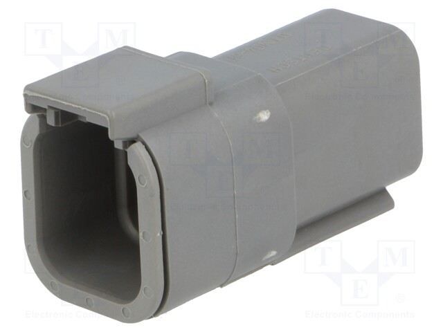Connector: wire-wire; DTM; plug; male; PIN: 6; IP68; Locking: latch