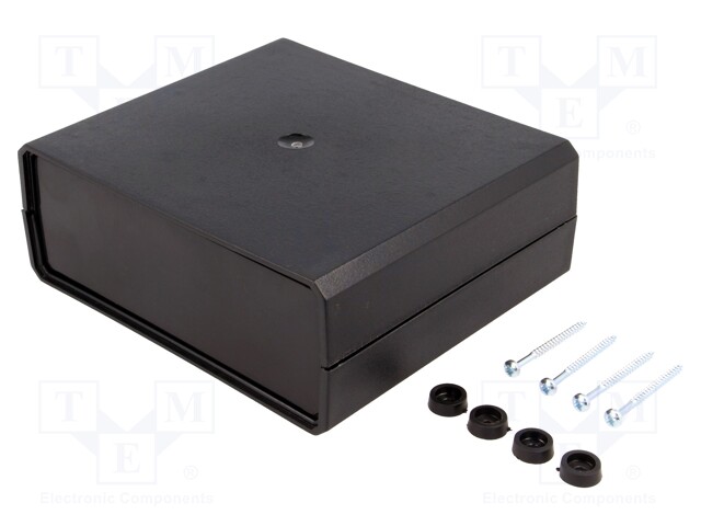 Enclosure: with panel; X: 140mm; Y: 159mm; Z: 60mm; ABS; black