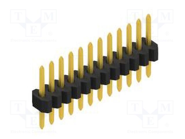 Connector: pin strips; pin header; male; PIN: 12; 1.27mm; THT; 1x12