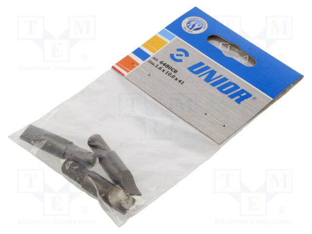 Screwdriver bit; slot; 10,0x1,6mm; Overall len: 41mm; 3pcs.