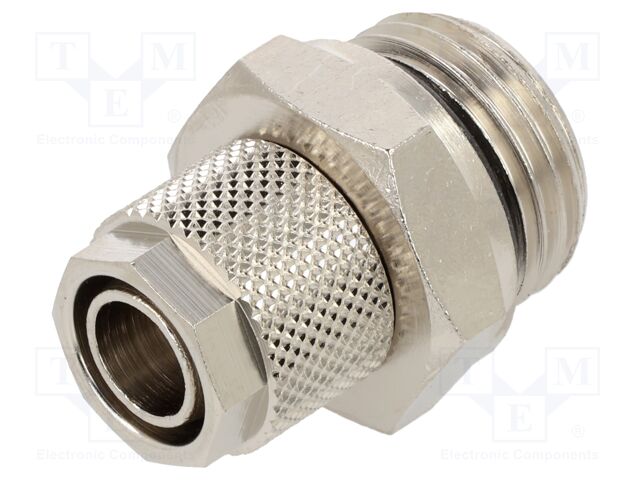 Screw-on fitting; threaded; max.15bar; nickel plated brass; 10mm