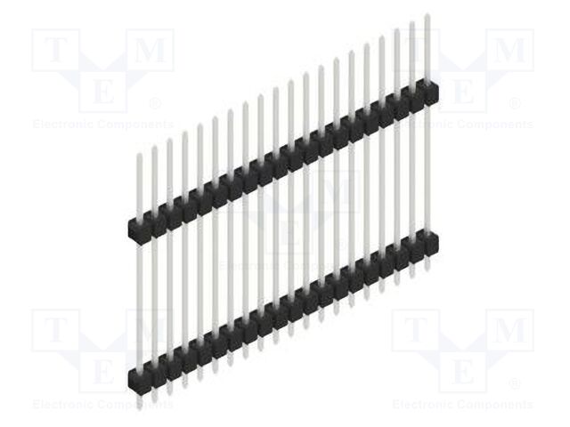 Connector: pin strips; pin header; male; PIN: 20; 2.54mm; THT; 1x20