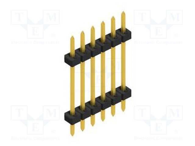 Connector: pin strips; pin header; male; PIN: 6; 2mm; THT; 1x6; 100V
