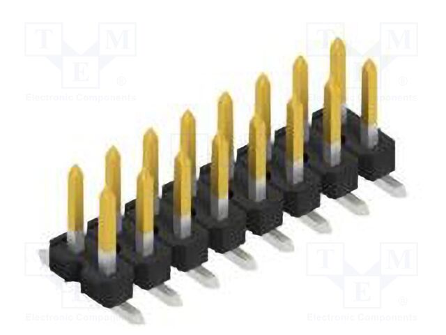 Connector: pin strips; pin header; male; PIN: 16; 2.54mm; SMT; 2x8