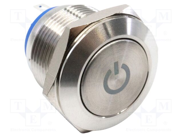 Switch: vandal resistant; SPST-NO; 2A/36VDC; IP65; OFF-(ON); Ø19mm