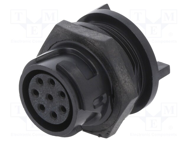 Connector: circular; socket; female; PIN: 8; w/o contacts; UL94V-0