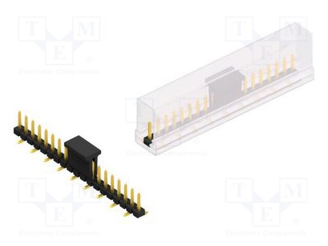 Connector: pin strips; pin header; male; PIN: 19; 2.54mm; SMT; 1x19