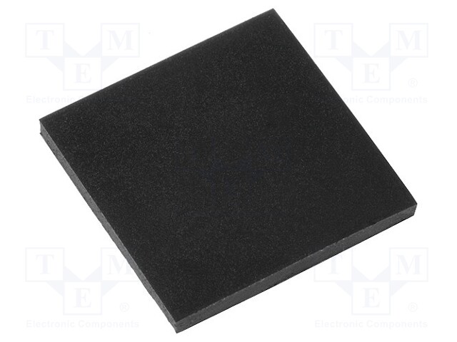 Self-adhesive foot; black; rubber; Y: 15mm; X: 15mm; Z: 1.5mm