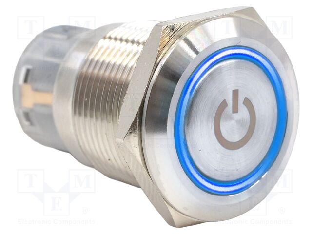 Switch: vandal resistant; SPDT; 2A/24VDC; IP67; ON-ON; blue; 2.8VDC