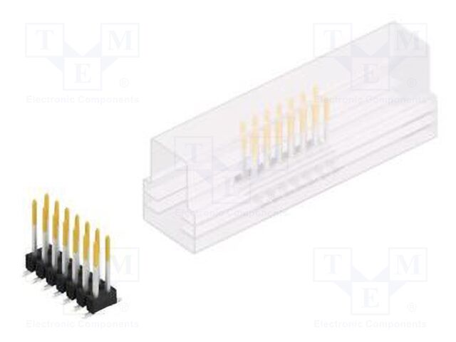 Connector: pin strips; pin header; male; PIN: 14; 2.54mm; SMT; 2x7