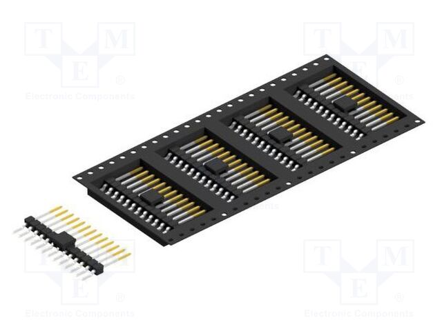 Connector: pin strips; pin header; male; PIN: 13; 2.54mm; SMT; 1x13