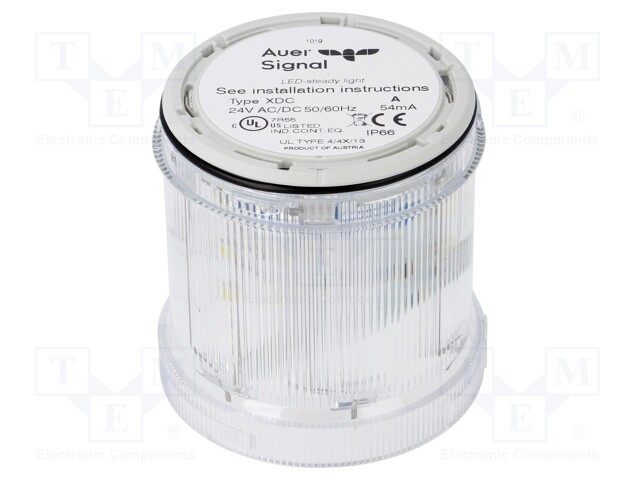 Signaller: lighting; LED; IP66; Ø73x76mm; Series: Eco Modul 70