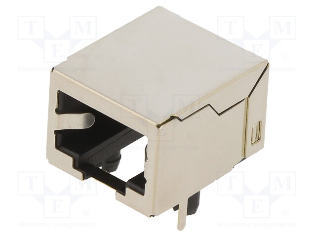 Socket; RJ45; PIN: 8; shielded; Layout: 8p8c; THT; angled 90°