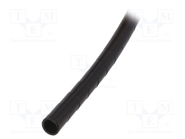 Spiral wrapping; ØBundle : 10÷100mm; polyetylene; black; L: 30m