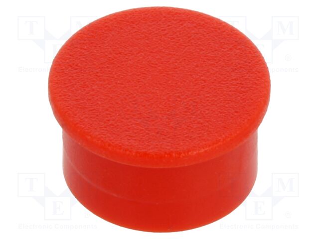 Cap; thermoplastic; push-in; red