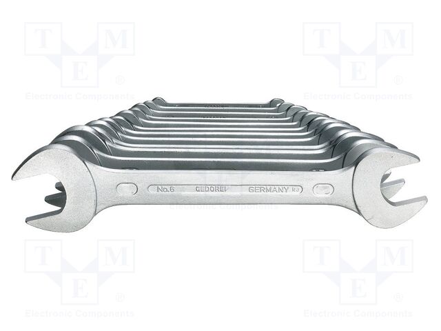 Wrench-set; spanner; tool steel; 12pcs.