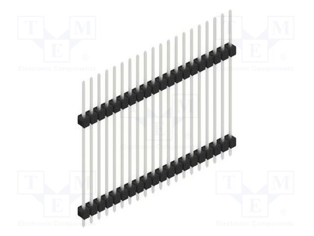 Connector: pin strips; pin header; male; PIN: 20; 2.54mm; THT; 1x20