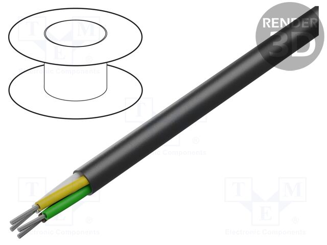 Wire: control cable; chainflex® CFSOFT1; 4x0.34mm2; PVC; black