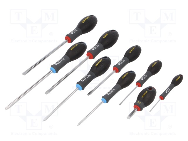 Kit: screwdrivers; Pcs: 9; Pozidriv®,slot; Series: FATMAX®