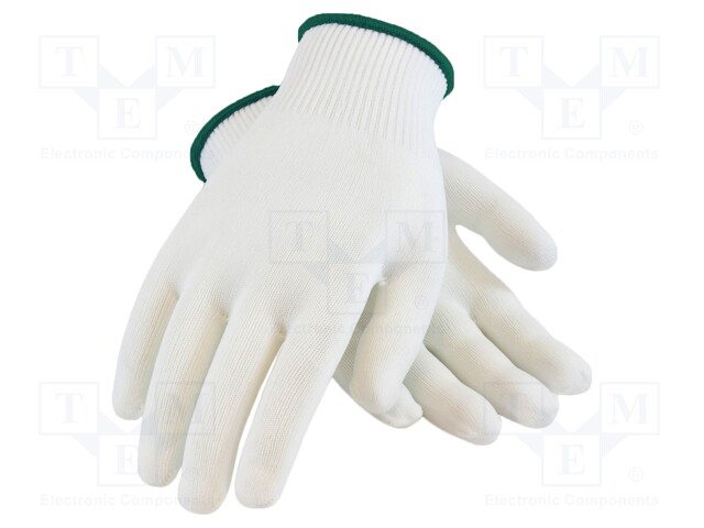 Protective gloves; ESD; L; Features: dissipative; polyamide; white