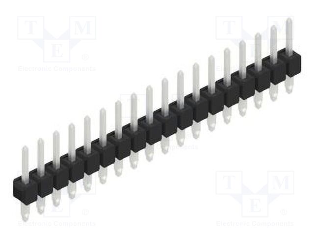 Connector: pin strips; pin header; male; PIN: 18; 2.54mm; THT; 1x18