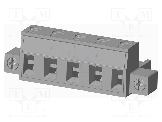 Connector: pluggable terminal block; plug; female; straight; grey