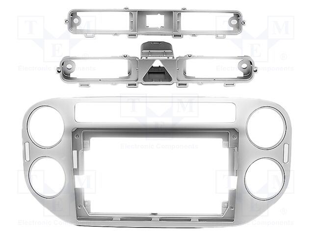 Radio frame; VW; silver; 9"