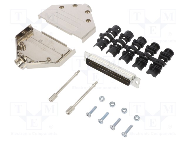 D-Sub; PIN: 37; male; shielded,metalized; straight; soldering