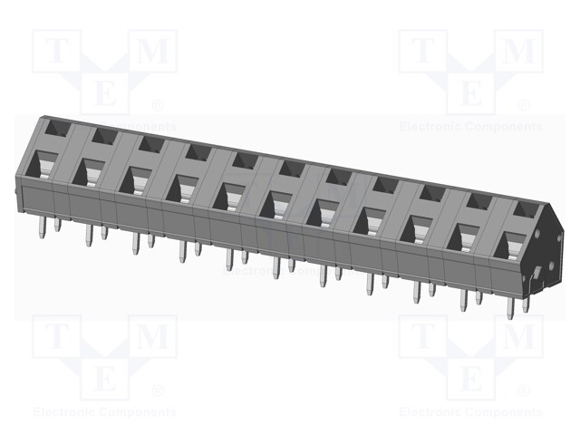 Connector: PCB terminal block; terminal; angled 45°; on PCBs