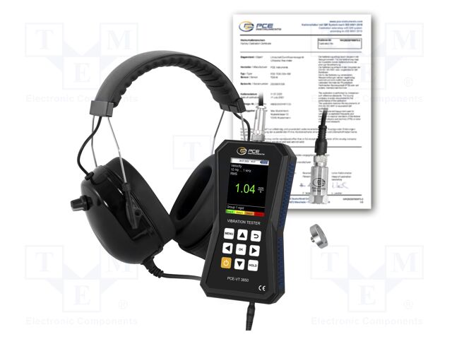 Vibrometer; Display: LCD 2,8"; Ch: 1; 0÷3,9inch,0÷399,9ft/s2; IP52