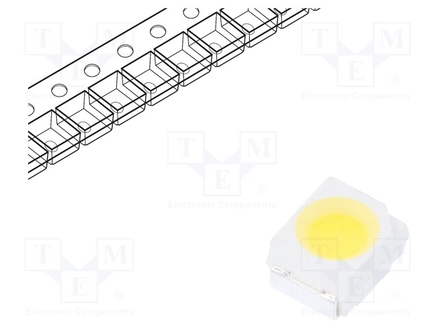 LED; SMD; 3528,PLCC2; white neutral; 3500÷5300mcd; 3950-4600K; 70