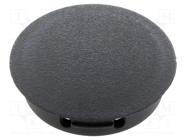 Accessories: stopper; H: 6.4mm; push-in,snap-fastener; black