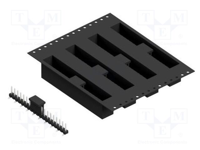 Connector: pin strips; pin header; male; PIN: 19; 2.54mm; SMT; 1x19