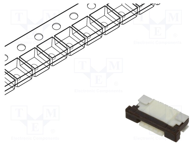 Connector: FFC (FPC); horizontal; PIN: 4; ZIF; SMT; 50V; 0.4A; tinned