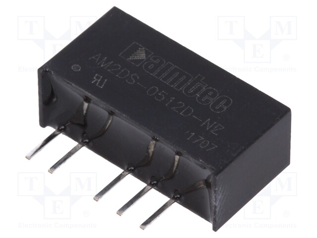 Converter: DC/DC; 2W; Uin: 4.5÷5.5V; Uout: 12VDC; Uout2: -12VDC; SIP7