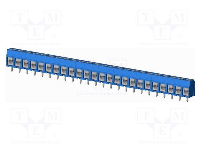 Connector: PCB terminal block; terminal; angled; Plating: tinned