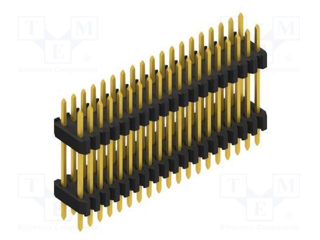 Connector: pin strips; pin header; male; PIN: 38; 1.27mm; THT; 2x19