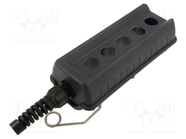 Case; black; 46; IP65; plastic; -35÷80°C; Holes no: 5