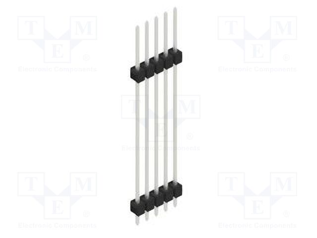 Connector: pin strips; pin header; male; PIN: 5; 2.54mm; THT; 1x5