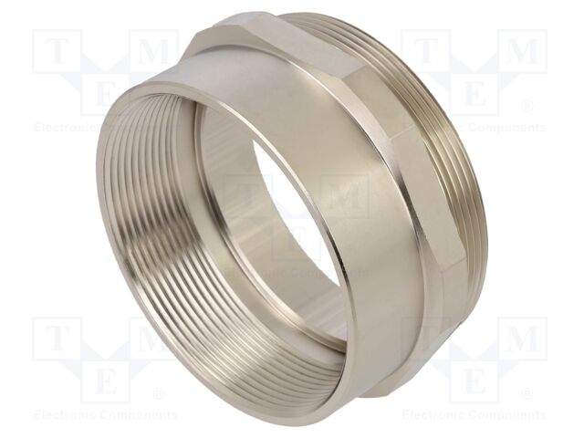 Thread adapter; Int.thread: PG48; Ext.thread: M63; brass