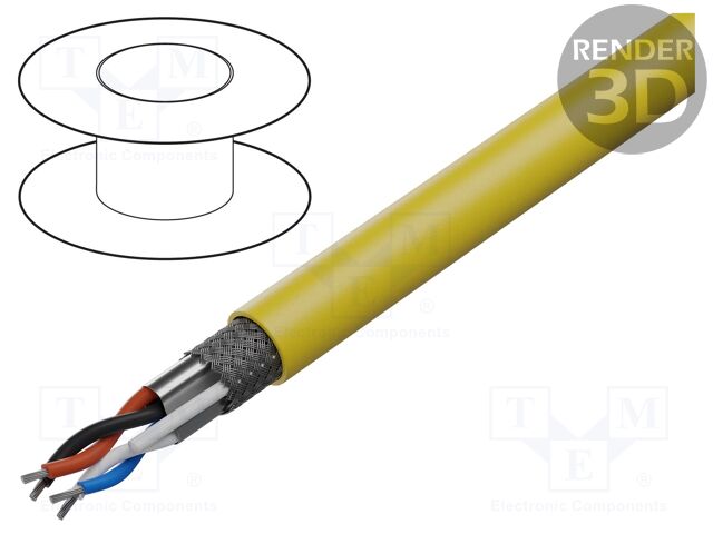 Wire; DeviceBus,DeviceNet; 1x2x15AWG+1x2x18AWG; stranded; Cu