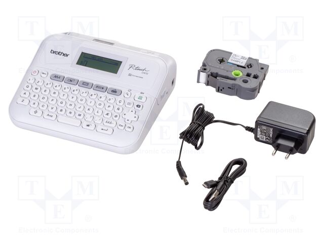Label printer; Keypad: QWERTY; Interface: USB; 20mm/s