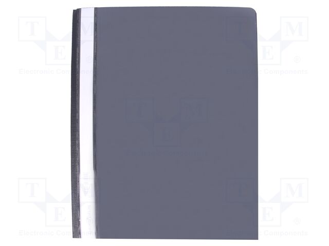 Document wallet; A4; black; PVC