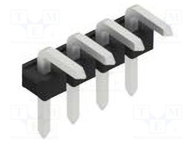 Connector: pin strips; pin header; male; PIN: 4; 2.54mm; THT; 1x4
