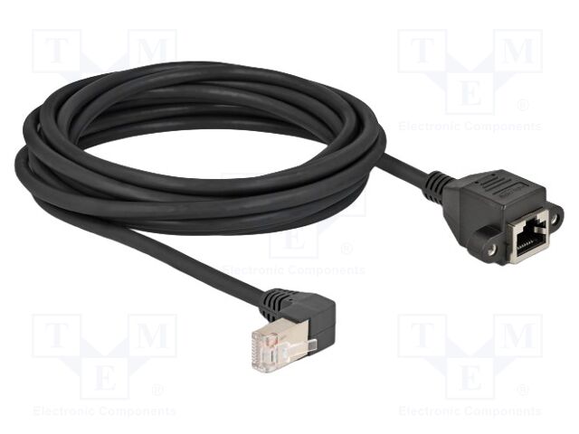 Extender Ethernet; S/FTP; Cat: 6a; 5m; LSZH; black; 26AWG; screw