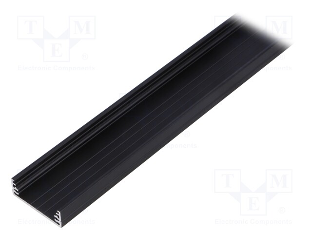 Profiles for LED modules; black; L: 0.296m; aluminium