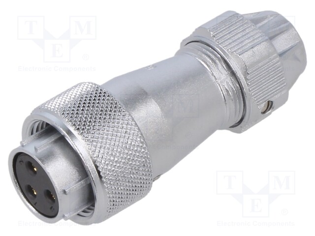 WF16; plug; female; PIN: 3; 5÷6.5mm; soldering; for cable